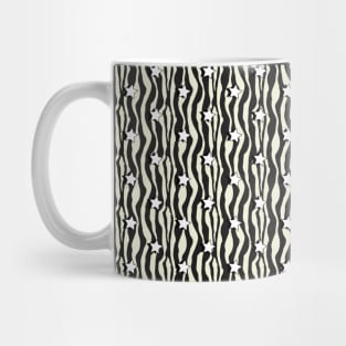 Black and White Zebra Pattern Retro Stars / VSCO Stars Mug